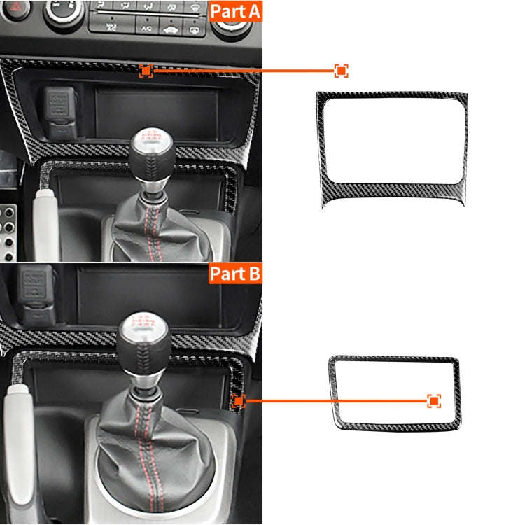 2 in 1 Car Carbon Fiber Storage Box Decorative Sticker for Honda Civic 8th Generation 2006-2011, ...
