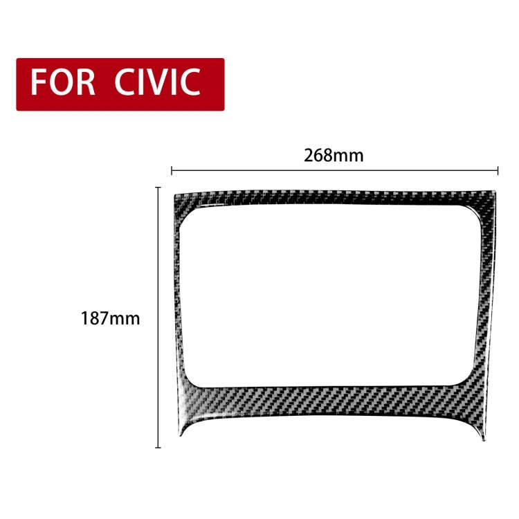 Car Carbon Fiber Big Storage Box Decorative Sticker for Honda Civic 8th Generation 2006-2011, Rig...