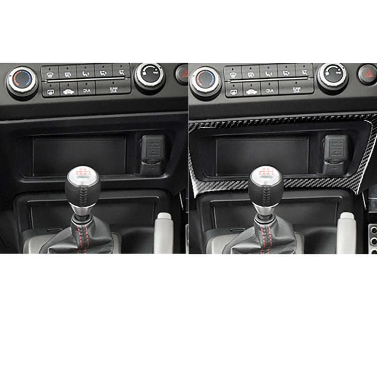 Car Carbon Fiber Big Storage Box Decorative Sticker for Honda Civic 8th Generation 2006-2011, Rig...