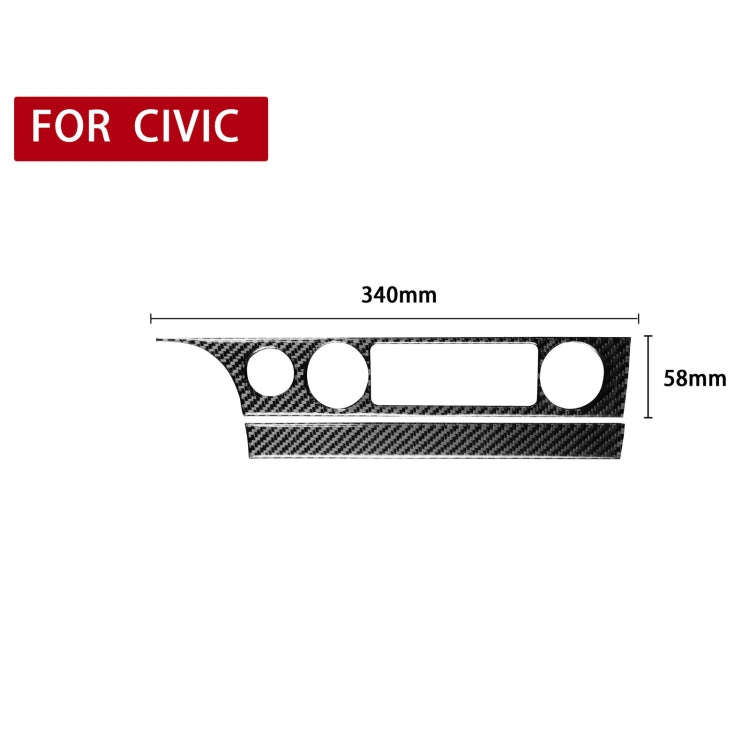 2 in 1 Car Carbon Fiber Air Conditioning Button Panel Decorative Sticker for Honda Civic 8th Gene...