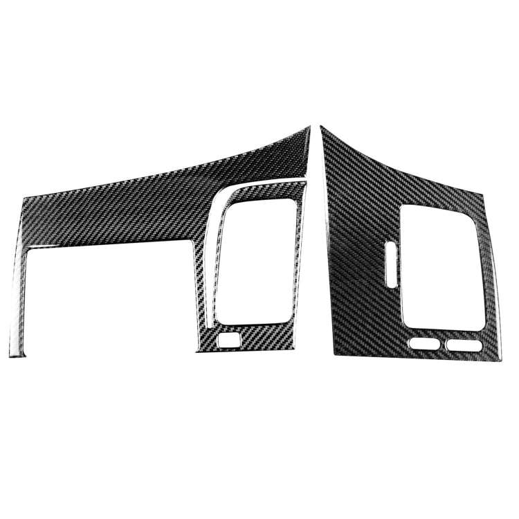 2 in 1 Car Carbon Fiber Driver Seat Left Side Air Outlet + Navigation Panel Decorative Sticker fo...
