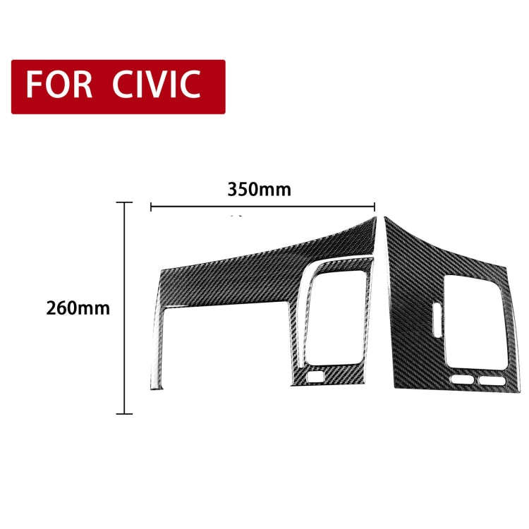 2 in 1 Car Carbon Fiber Driver Seat Left Side Air Outlet + Navigation Panel Decorative Sticker fo...