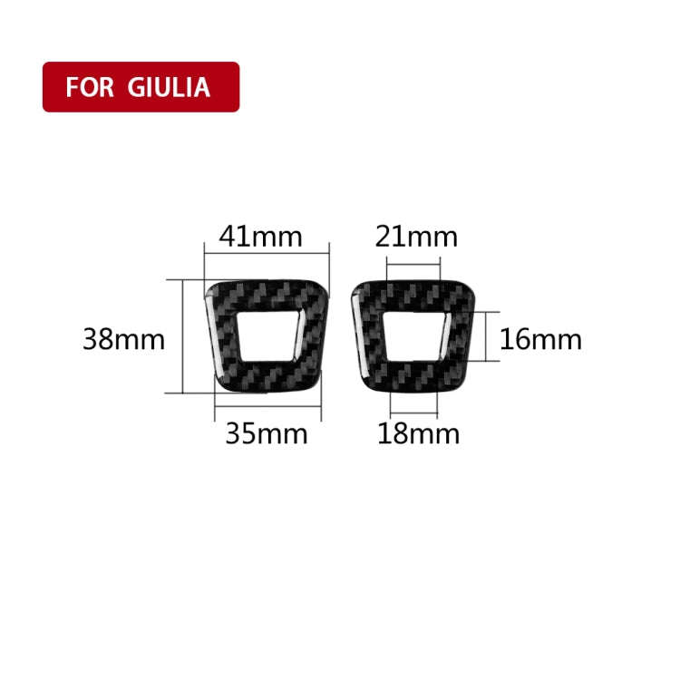 2 in 1 Car Carbon Fiber Microphone Decorative Sticker for Alfa Romeo Giulia 2017-2019, Left and R...