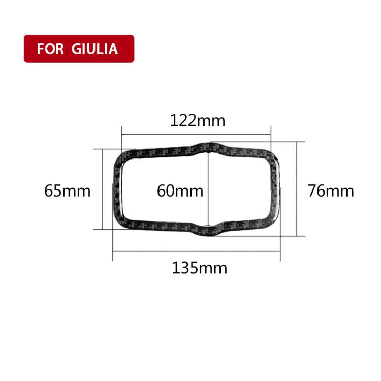Car Carbon Fiber Headlight Switch Panel Decorative Sticker for Alfa Romeo Giulia 2017-2019, Right...