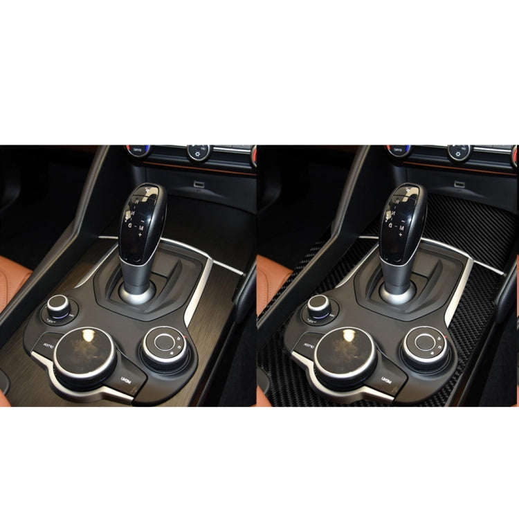 3 in 1 Car Carbon Fiber Gear Frame Panel Decorative Sticker for Alfa Romeo Giulia 2017-2019, Righ...