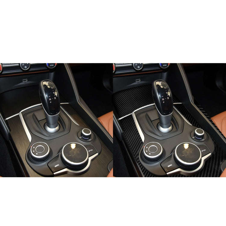 3 in 1 Car Carbon Fiber Gear Frame Panel Decorative Sticker for Alfa Romeo Giulia 2017-2019, Left...