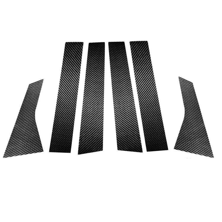 6 in 1 Car Carbon Fiber B-pillar Decorative Sticker for Honda 10th Generation Accord 2018-2021, L...
