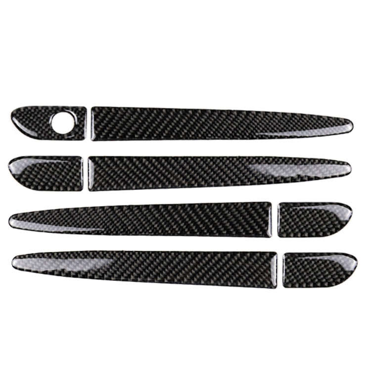 One Set Car Carbon Fiber Outside Door Handle without Smart Hole Decorative Sticker for Mazda CX-5...