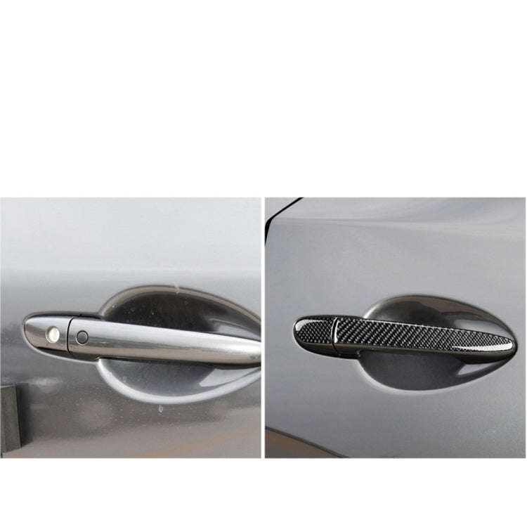 One Set Car Carbon Fiber Outside Door Handle without Smart Hole Decorative Sticker for Mazda CX-5...