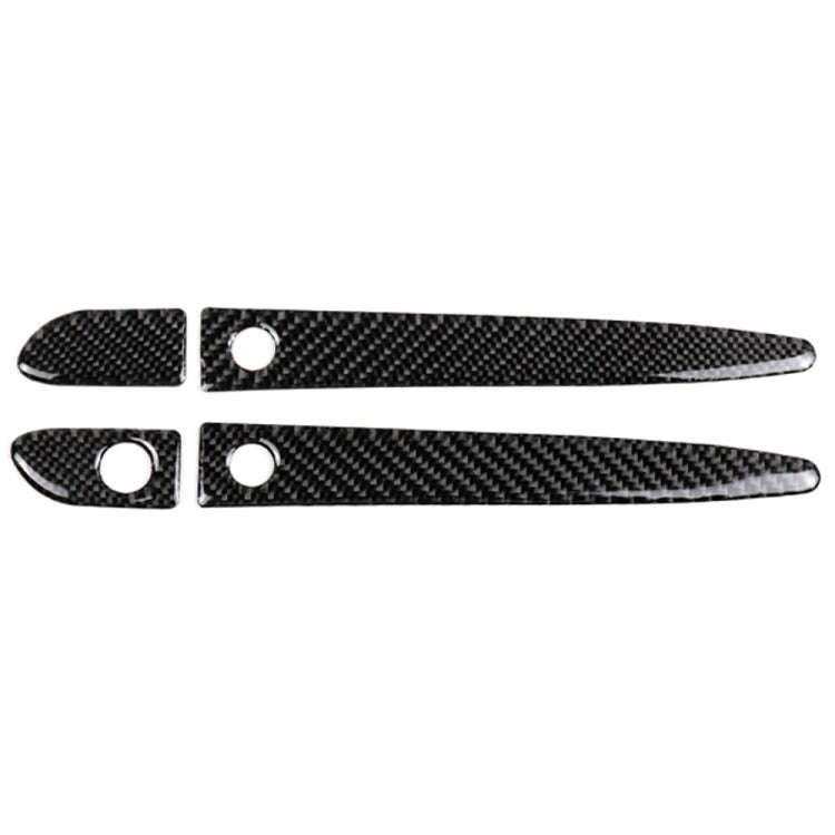 One Set Car Carbon Fiber Outside Door Handle with Smart Hole Decorative Sticker for Mazda CX-5 20...