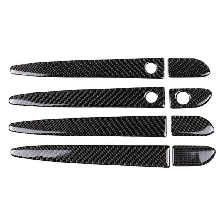 Car Carbon Fiber Outside Door Handle with Smart Hole Decorative Sticker for Mazda CX-5 2017-2018,...