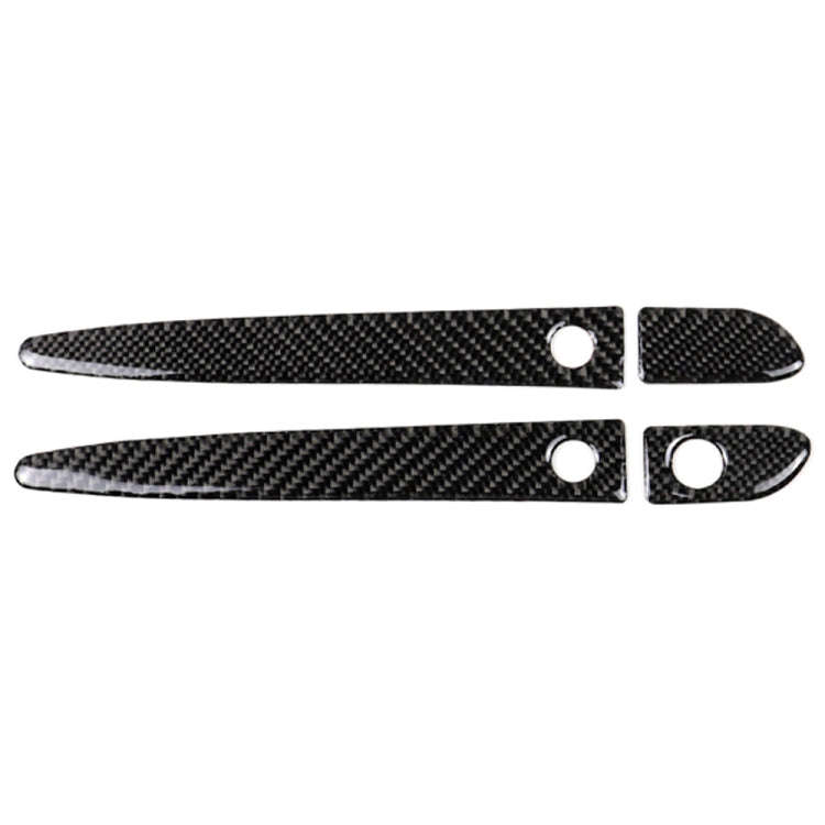 Car Carbon Fiber Outside Door Handle with Smart Hole Decorative Sticker for Mazda CX-5 2017-2018,...