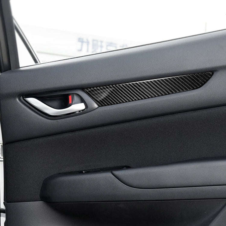 Car Carbon Fiber Door Panel Decorative Sticker for Mazda CX-5 2017-2018, Left and Right Drive Uni...