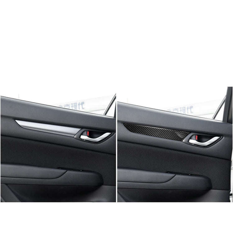 Car Carbon Fiber Door Panel Decorative Sticker for Mazda CX-5 2017-2018, Left and Right Drive Uni...