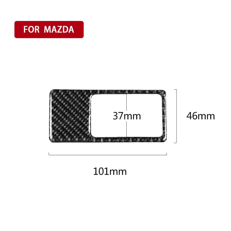 Car Carbon Fiber Headlight Panel Decorative Sticker for Mazda CX-5 2017-2018, Left Drive