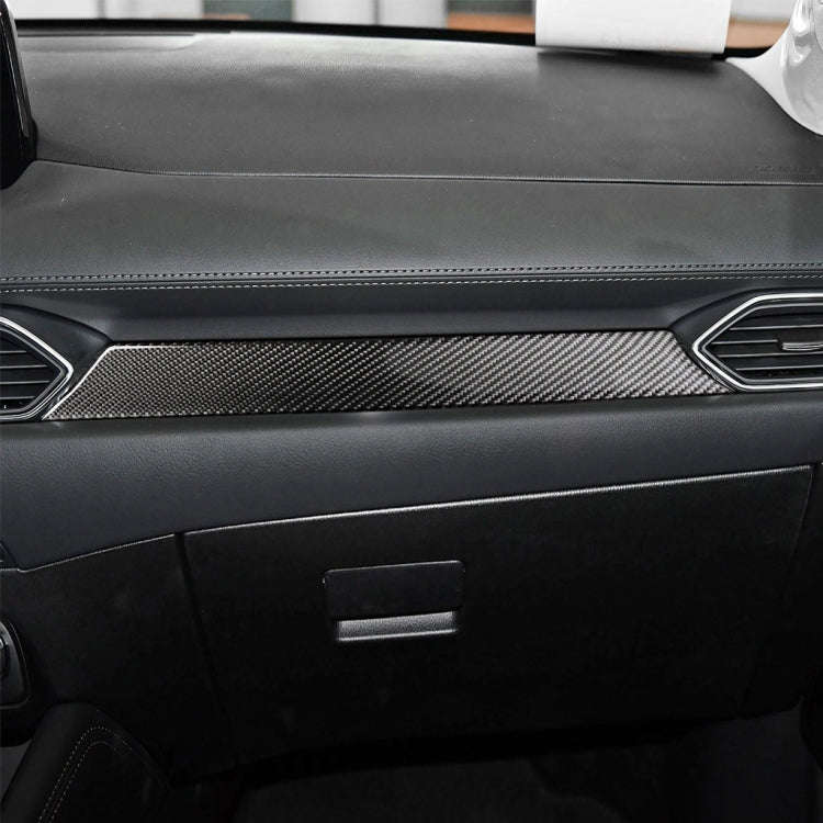 Car Carbon Fiber Dashboard Decorative Sticker for Mazda CX-5 2017-2018, Left and Right Drive Univ...