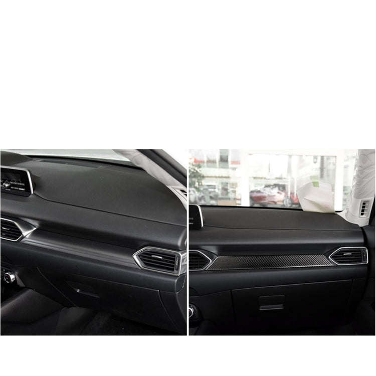 Car Carbon Fiber Dashboard Decorative Sticker for Mazda CX-5 2017-2018, Left and Right Drive Univ...