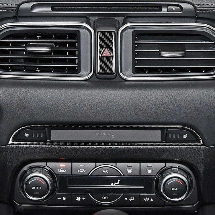 Car Carbon Fiber Central Control Panel Decorative Sticker for Mazda CX-5 2017-2018, Left and Righ...