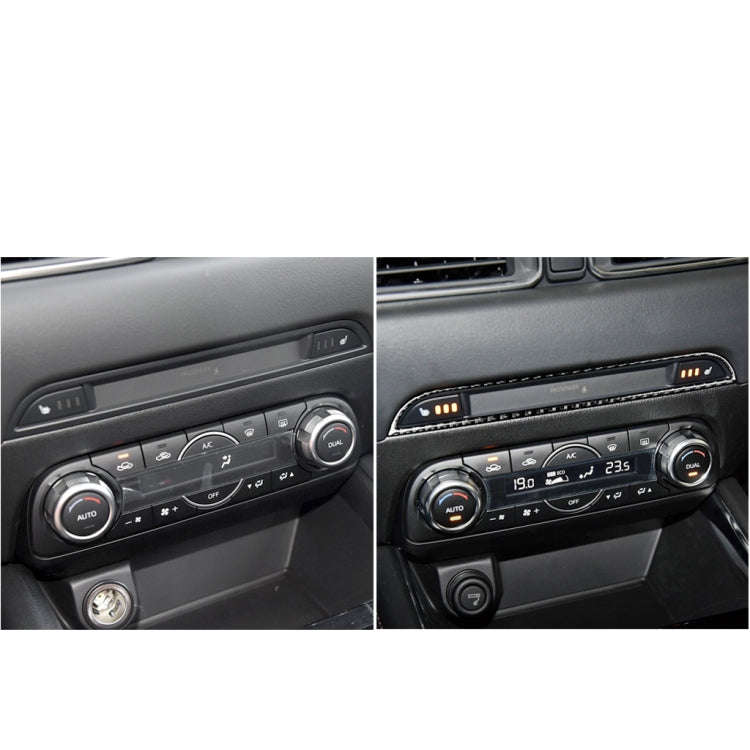 Car Carbon Fiber Central Control Panel Decorative Sticker for Mazda CX-5 2017-2018, Left and Righ...
