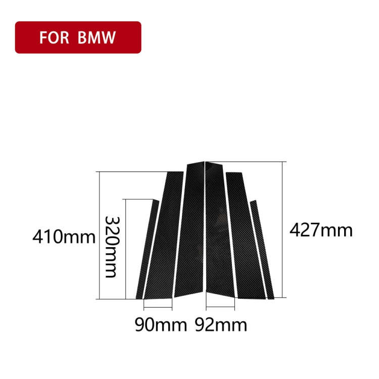 Car Carbon Fiber B Pillar Decorative Sticker for BMW 3 Series G20/G28/325Li/330d/335 2019-2020, L...
