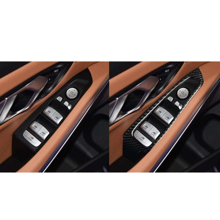 4 in 1 Car Carbon Fiber Window Glass Lift Decorative Sticker for BMW 3 Series G20/G28/325Li/330d/...