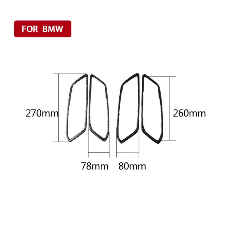 4 in 1 Car Carbon Fiber Door Handle Decorative Sticker for BMW 3 Series G20/G28/325Li/330d/335 20...