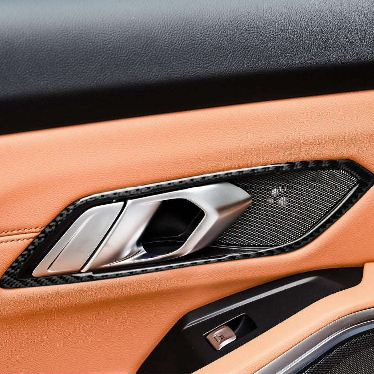 4 in 1 Car Carbon Fiber Door Handle Decorative Sticker for BMW 3 Series G20/G28/325Li/330d/335 20...