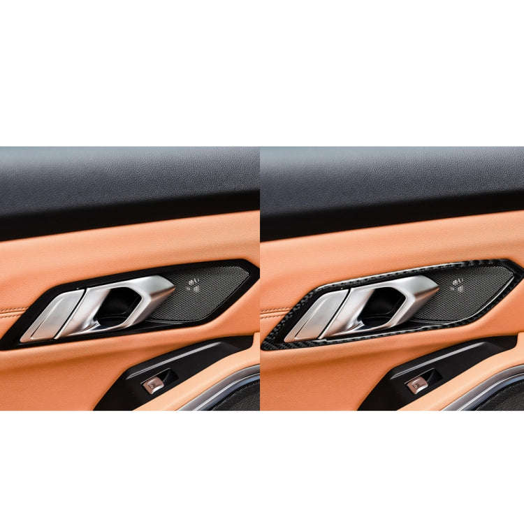 4 in 1 Car Carbon Fiber Door Handle Decorative Sticker for BMW 3 Series G20/G28/325Li/330d/335 20...