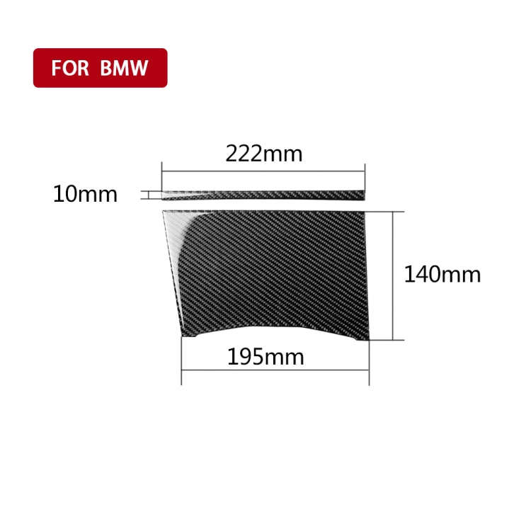 2 in 1 Car Carbon Fiber Water Cup Cover Decorative Sticker for BMW 3 Series G20/G28/325Li/330d/33...