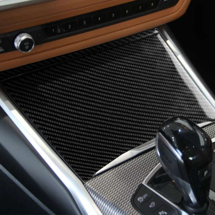 2 in 1 Car Carbon Fiber Water Cup Cover Decorative Sticker for BMW 3 Series G20/G28/325Li/330d/33...