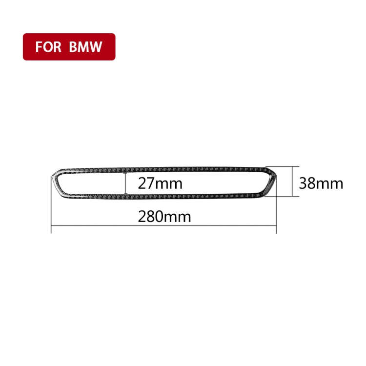 Car Carbon Fiber CD Button Frame Decorative Sticker for BMW 3 Series G20/G28/325Li/330d/335 2019-...