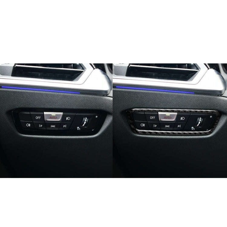 Car Carbon Fiber Headlight Adjustment Frame Decorative Sticker for BMW 3 Series G20/G28/325Li/330...