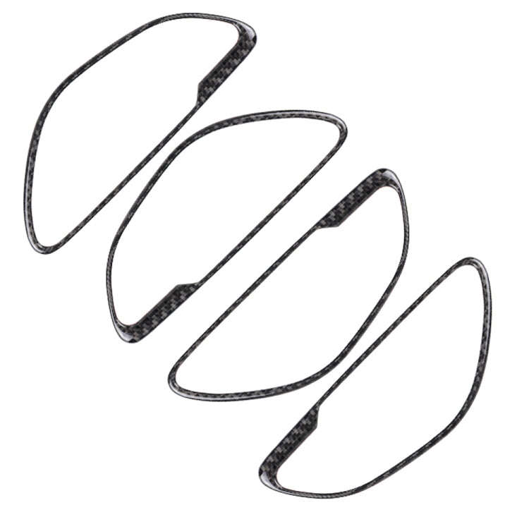4 PCS Car Carbon Fiber Solid Color Handle Decorative Sticker for Mercedes-Benz C Class W205 2015-...
