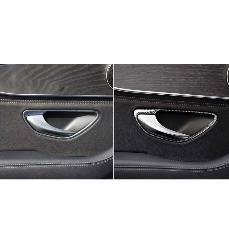 4 PCS Car Carbon Fiber Solid Color Handle Decorative Sticker for Mercedes-Benz C Class W205 2015-...