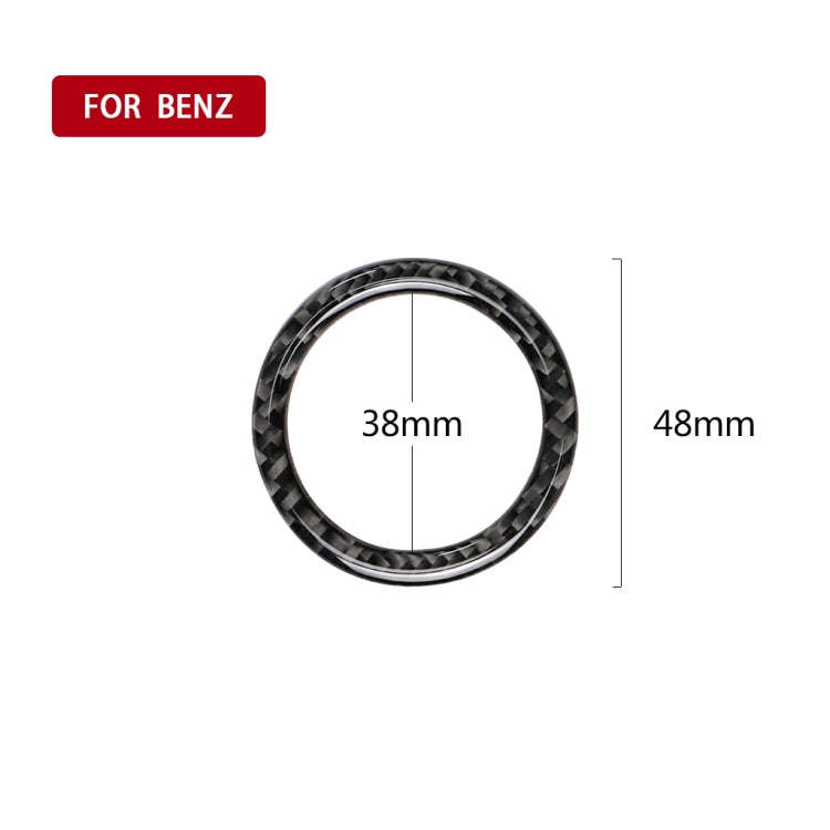 Car Carbon Fiber Solid Color One-click Start Ring Decorative Sticker for Mercedes-Benz Left and R...