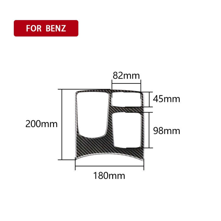 Car Carbon Fiber Solid Color Central Control Armrest Box Multimedia Panel B Decorative Sticker fo...
