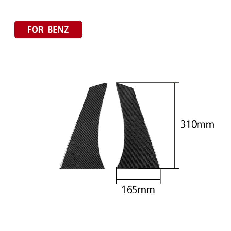 Car Carbon Fiber Rear Window Decorative Sticker for Mercedes-Benz GLA 2015-2018, Left and Right D...