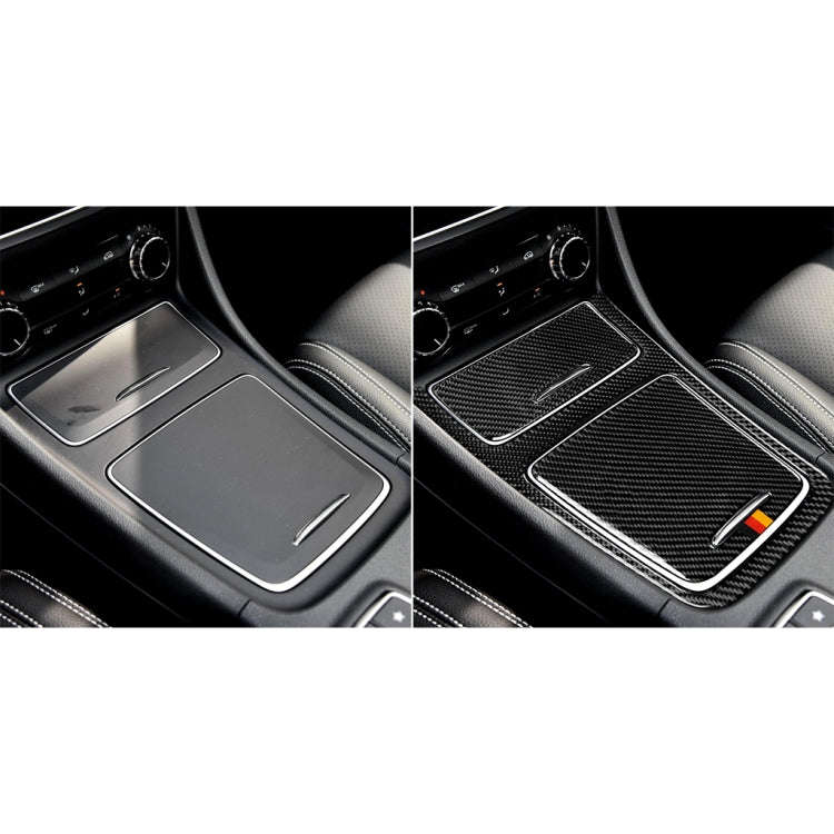 Car Carbon Fiber German Color Central Control Panel Decorative Sticker for Mercedes-Benz A Class ...