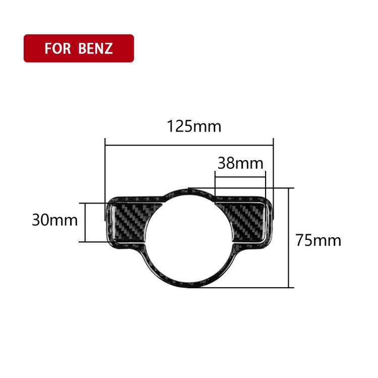 Car Carbon Fiber Solid Color Headlight Switch B Decorative Sticker for Mercedes-Benz A 2013-2018/...