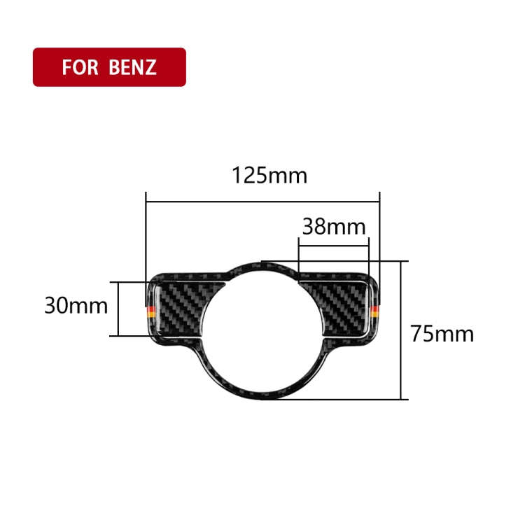 Car Carbon Fiber German Color Headlight Switch B Decorative Sticker for Mercedes-Benz A 2013-2018...