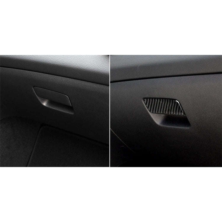 Car Carbon Fiber Solid Color Front Passenger Seat Side Storage Box Handle Decorative Sticker for ...