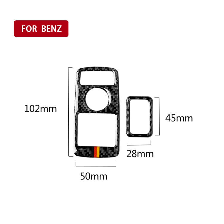 Car Carbon Fiber German Color Window Lift Panel Decorative Sticker for Mercedes-Benz C Class 2010...