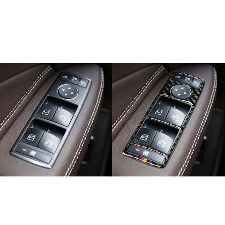 Car Carbon Fiber German Color Window Lift Panel Decorative Sticker for Mercedes-Benz GL 2013-2016...