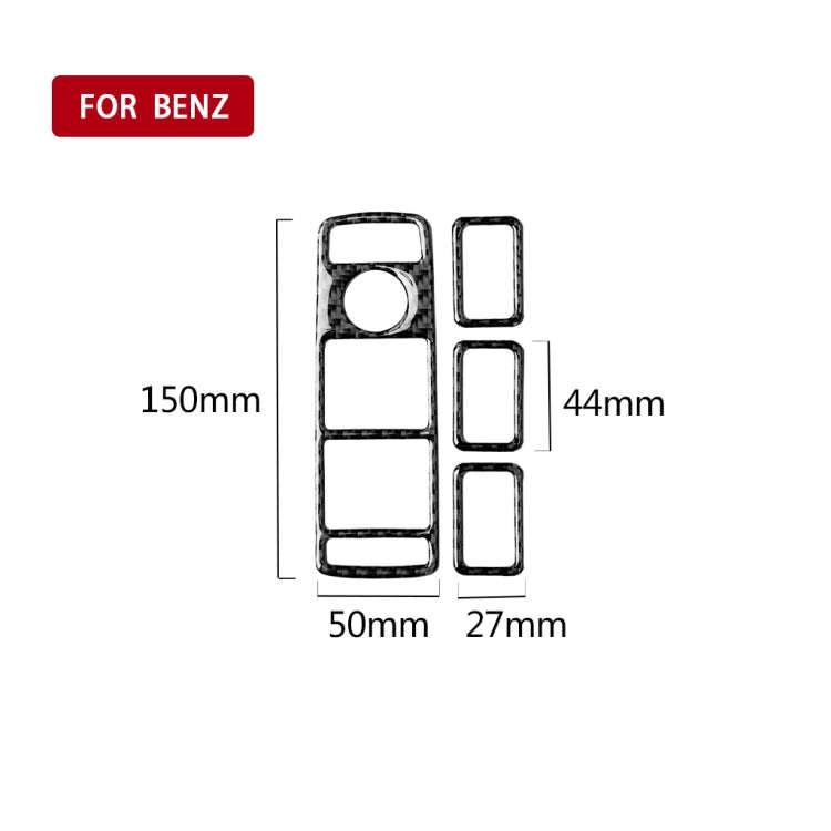 Car Carbon Fiber Solid Color Window Lift Panel Decorative Sticker for Mercedes-Benz GL 2013-2016/...