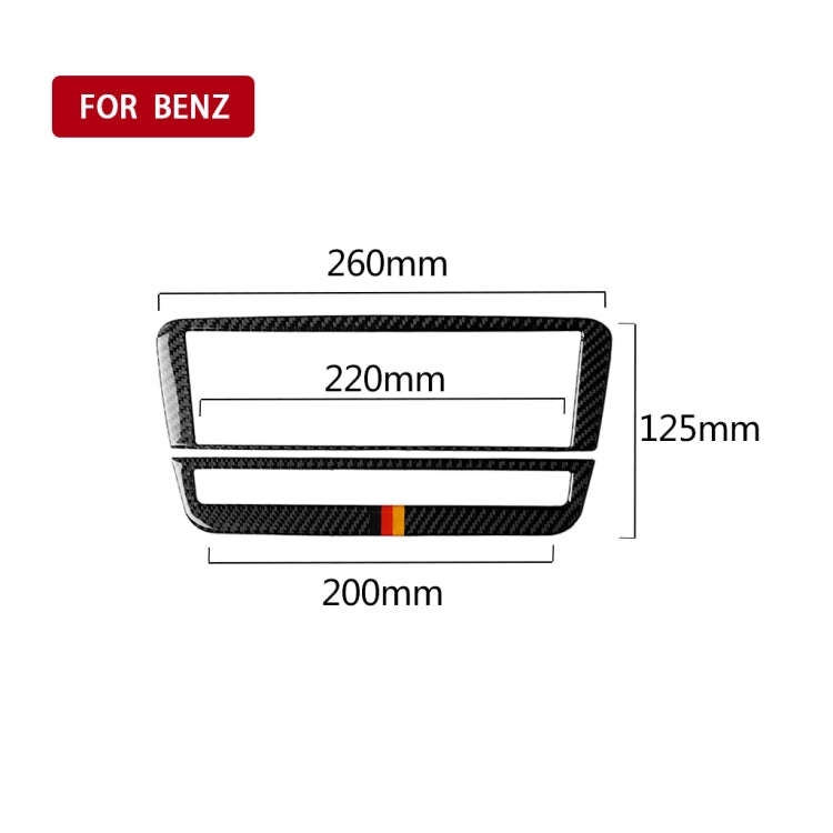 Car Carbon Fiber German Color Air Conditioning CD Panel Decorative Sticker for Mercedes-Benz A Cl...