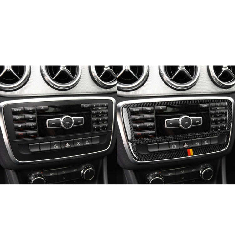 Car Carbon Fiber German Color Air Conditioning CD Panel Decorative Sticker for Mercedes-Benz A Cl...
