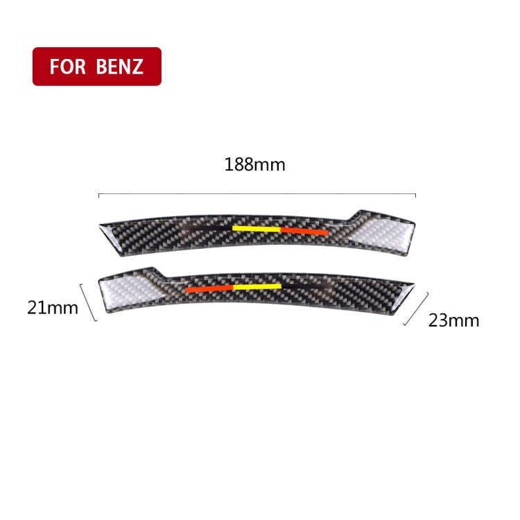 Car Carbon Fiber Rearview Mirror Anti-collision Strip C for Mercedes-Benz A/B/C/E Class/GLK/GLE/G...
