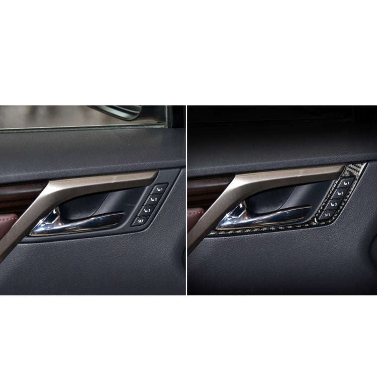 Car Carbon Fiber Front Door Handle B Decorative Sticker for Lexus RX300 / 270 / 200T / 450h 2016-...