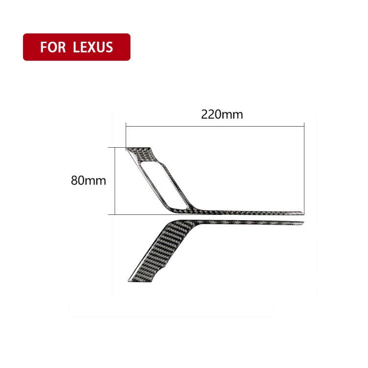 Car Carbon Fiber Front Door Handle A Decorative Sticker for Lexus RX300 / 270 / 200T / 450h 2016-...