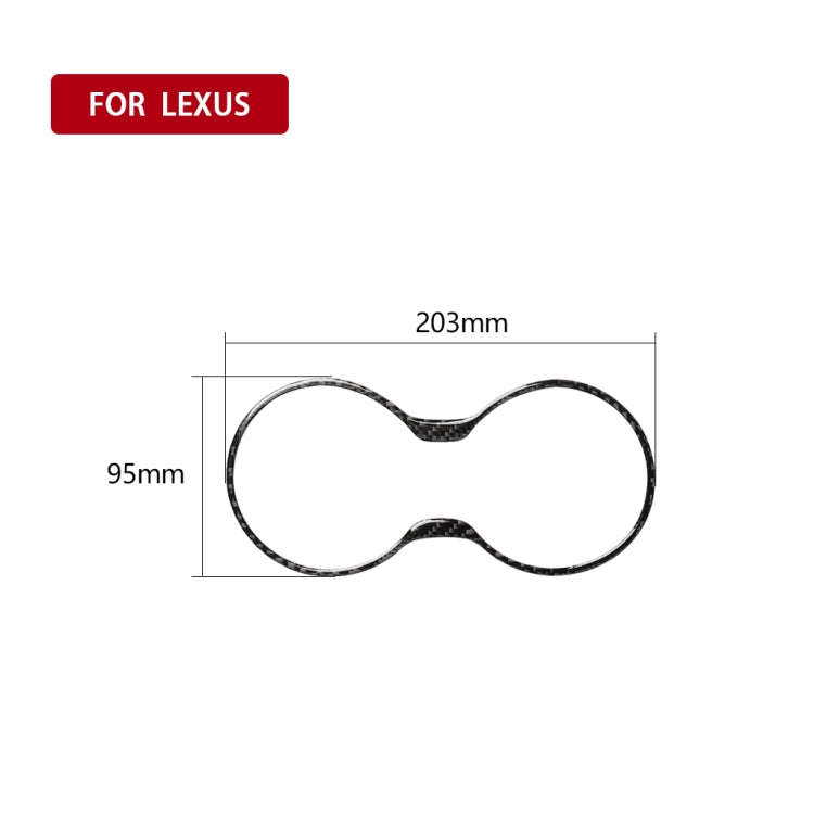 Car Carbon Fiber Water Cup Holder Frame Decorative Sticker for Lexus RX300 / 270 / 200T / 450h 20...